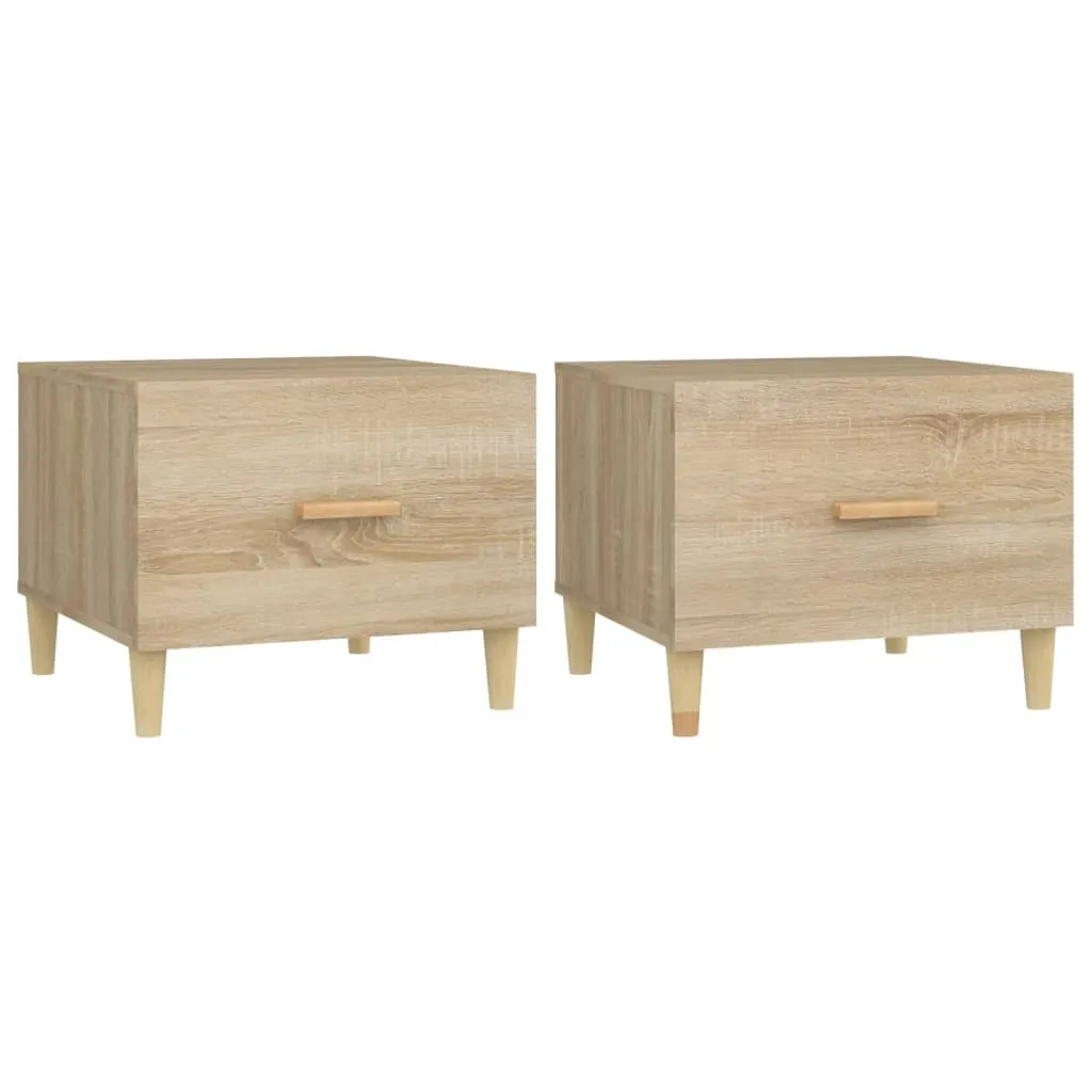 Table basse double gain de place chêne Sonoma pour petits appartements