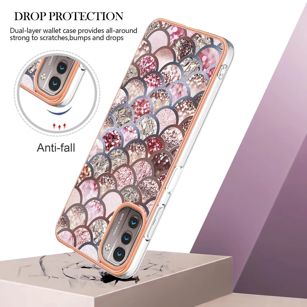 Cover for Nokia G21 / Nokia G11, Elegant Glitter Marble Silicone Soft