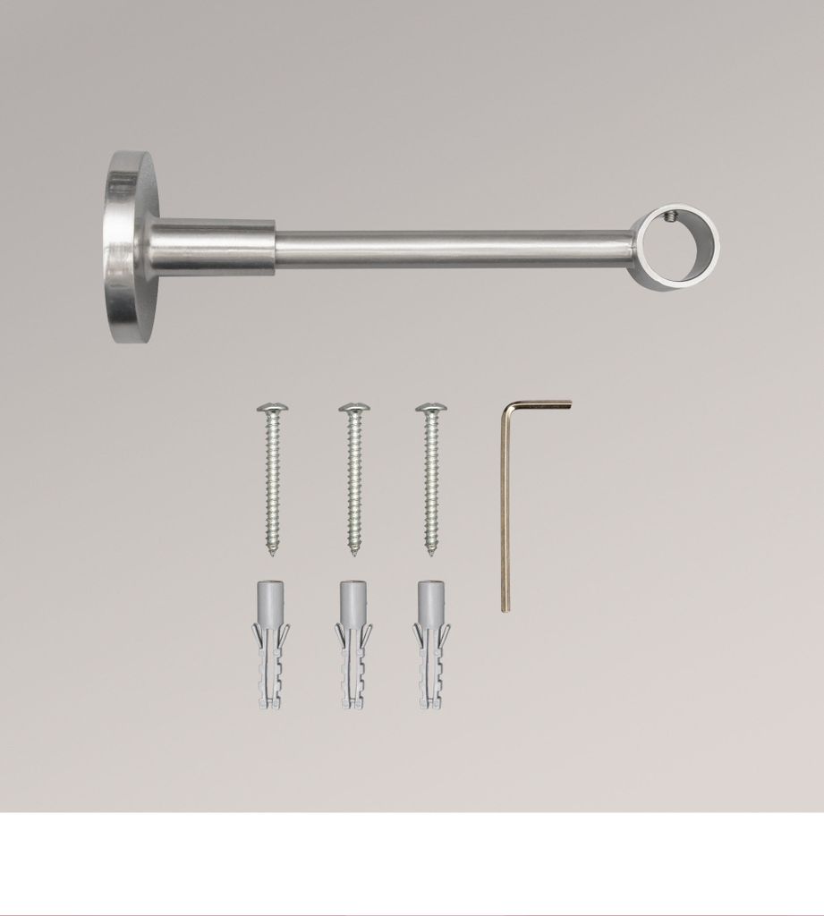 LYSEL Träger geschlossen Topaz für Stangen Ø 16mm Edelstahl-Optik