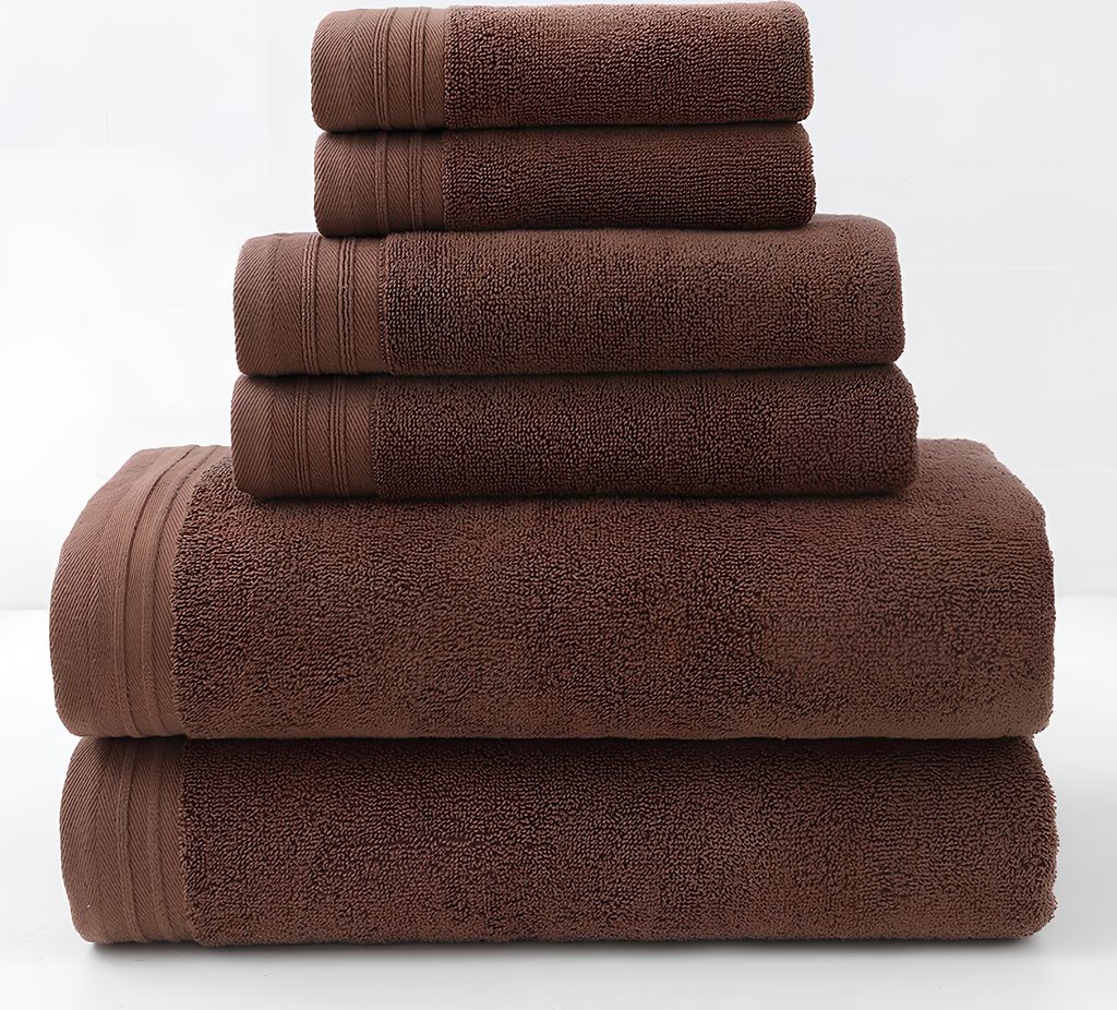 ANTCOOL 6-teiliges Handtuch-Set aus Baumwolle: 2 Badetücher, 2 Handtücher und 2 Handtücher