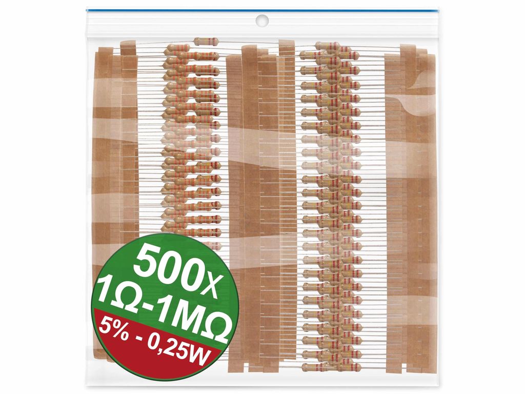 Quadrios 22P059 Kohleschicht-Widerstand Sortiment axial bedrahtet 0.25 W 5 % 1 Set (22P059)