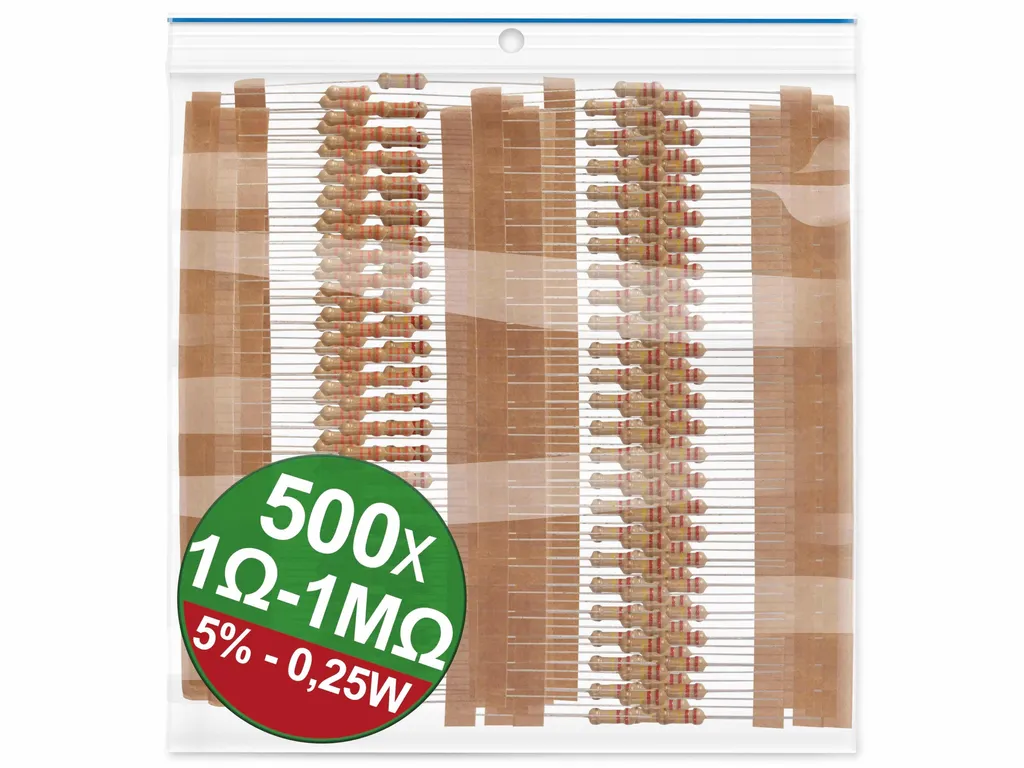 Quadrios 22P059 Assortimento di resistenze a film di carbonio cablate assialmente 0,25 W 5 % 1 set (22P059)