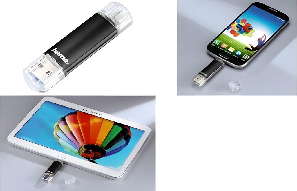 Hama Laeta Twin, 64GB, 64 GB, USB Type-A / Micro-USB, 3.2 Produktbild 