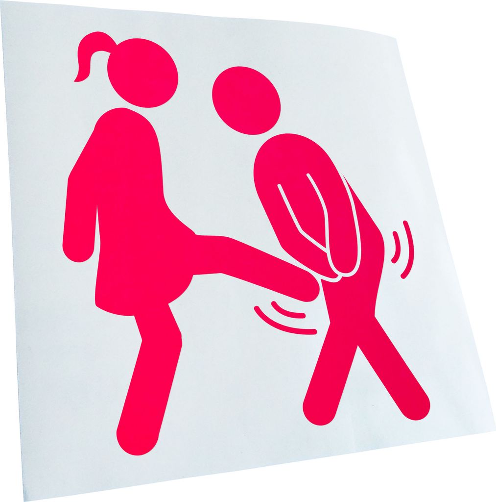 Kiwistar - Autoaufkleber - Frau vs. Mann Heckscheibenaufkleber - Aufkleber für Auto Kfz Fahrrad, LKW, Truck Mofa