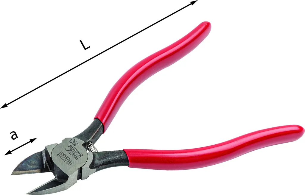 Pince coupante rase USAG 186 C avec tranchant diagonal haute précision