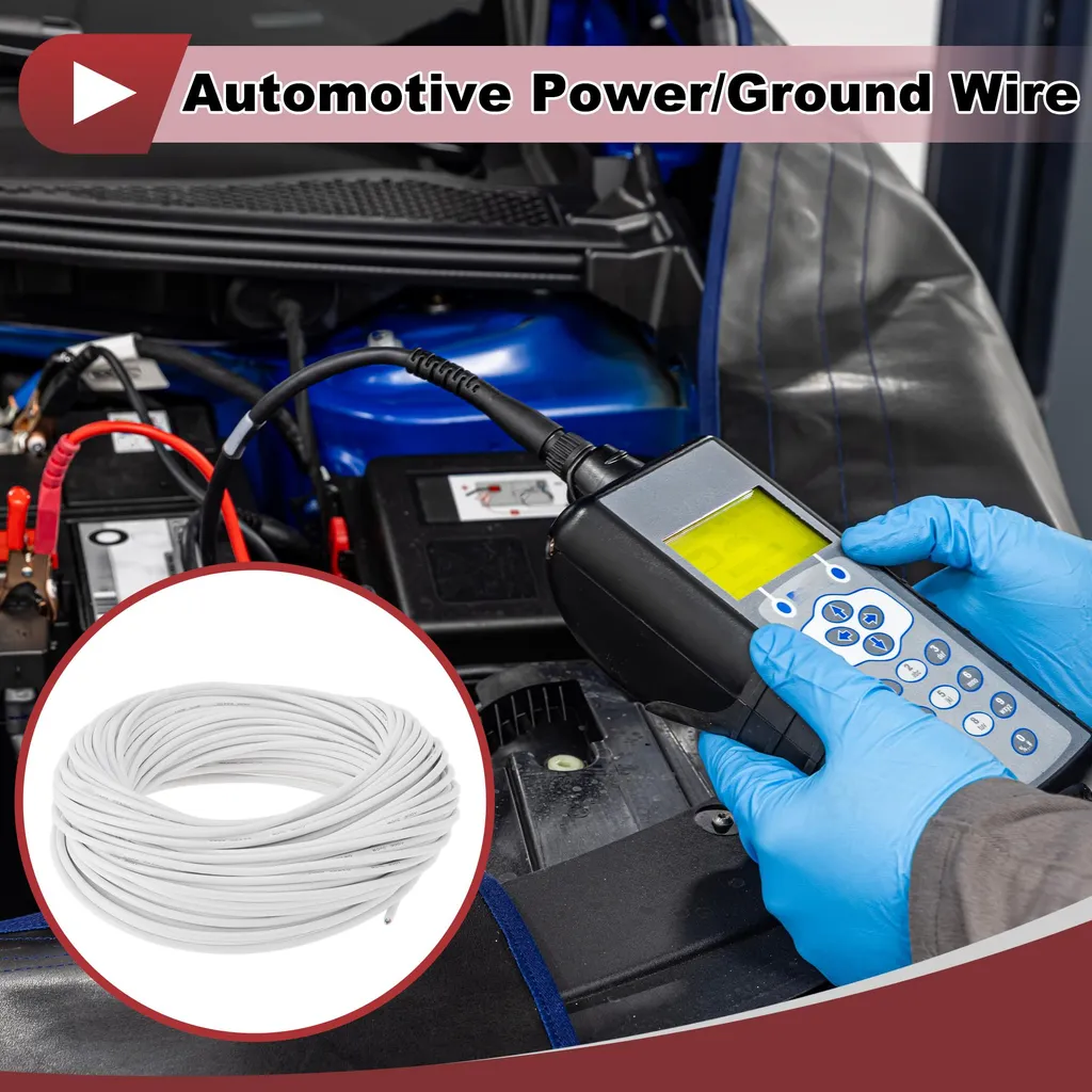 Câble électrique blanc 45m pour installation audio et vidéo de voiture