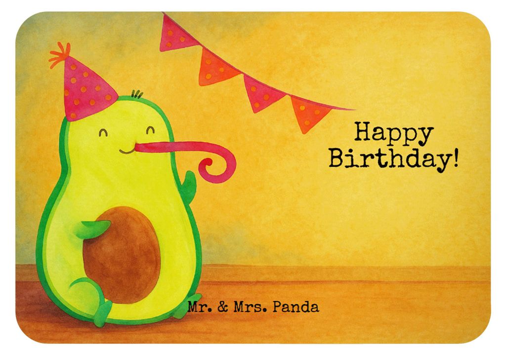 Mr. & Mrs. Panda Kühlschrankmagnet Avocado Geburtstag Design - Weiß - Geschenk, haftmagnet, Notizhalter, Alles Gute, zettelhalter, Party, Happy B...
