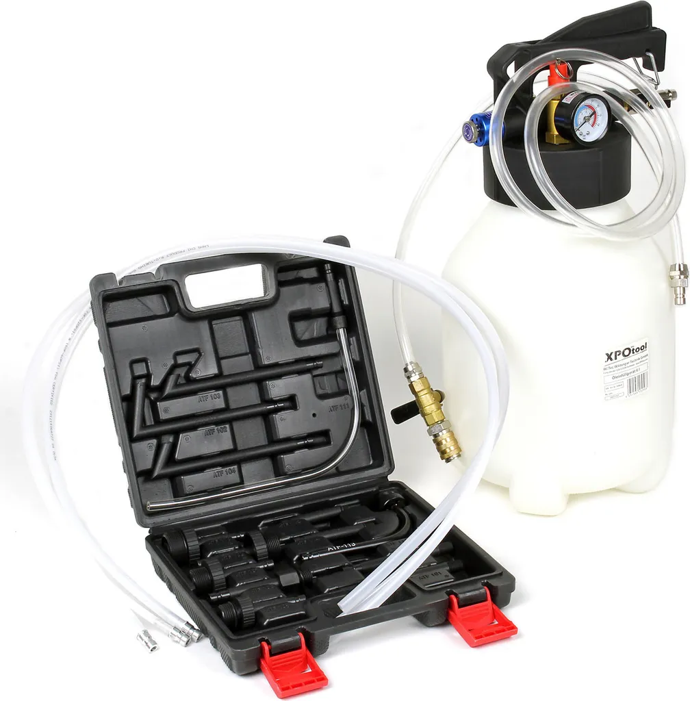Appareil Remplissage Huile 6L avec 13 Adaptateurs ATF Multi-Marques