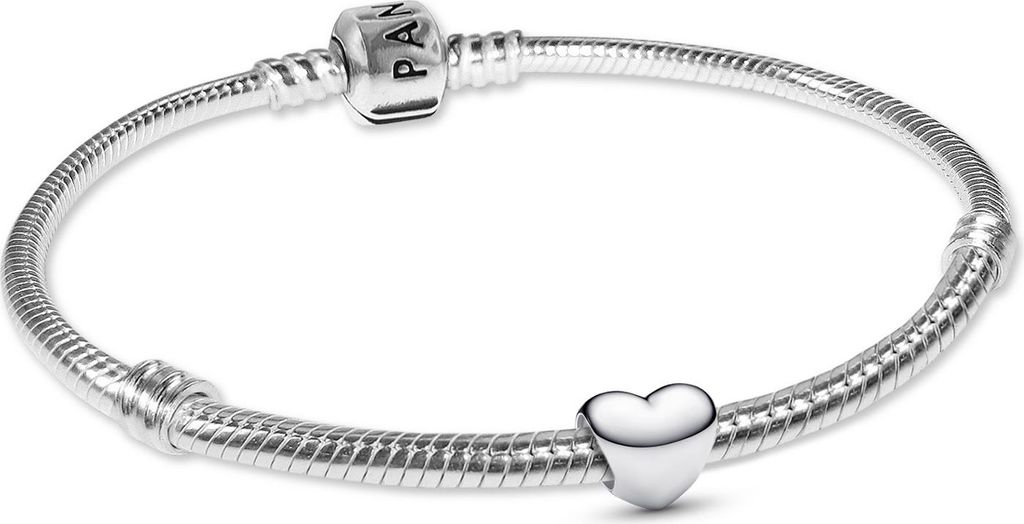 Pandora 21492 Damen-Armband Silber Starterset mit Mini Herz, 21 cm