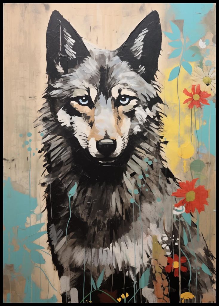 Plakat 67,5x95cm Durchdringung der Wolfnatur