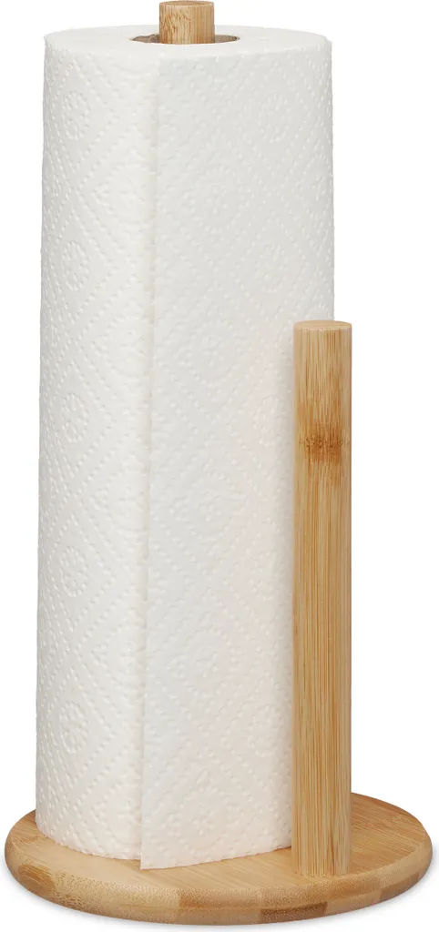 Relaxdays Portarotolo Verticale Salvaspazio con Stopper - Casa Ordinata