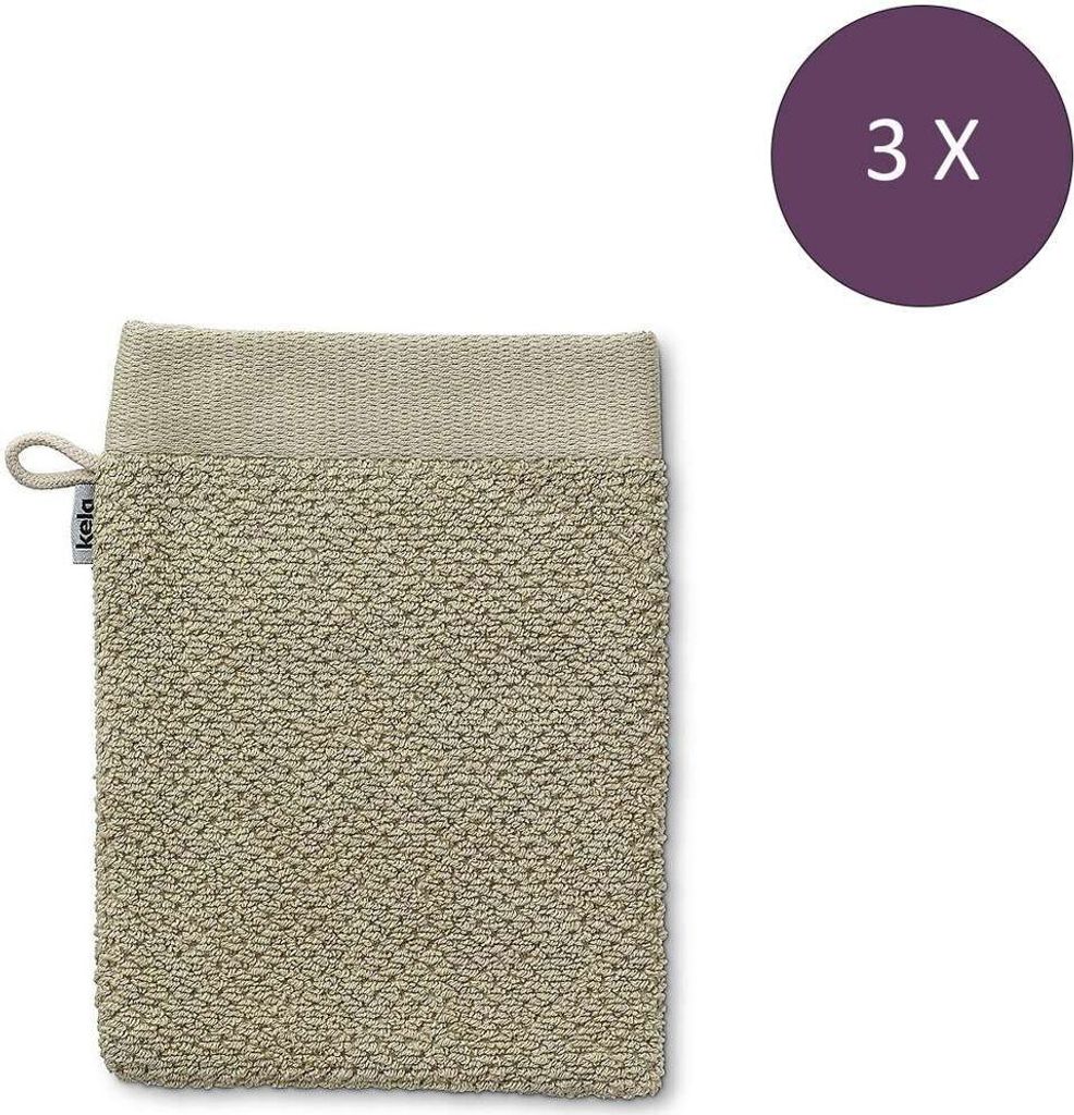 Lavinia Washandje Beige15x21 cm Set van 3 Stuks