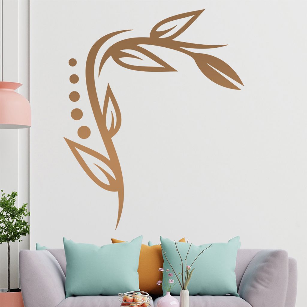 Weizenhalm - Linien Wandtattoo in 6 Größen - Wandaufkleber Wall Sticker - Dekoration, Küche, Wohnzimmer, Schlafzimmer, Badezimmer
