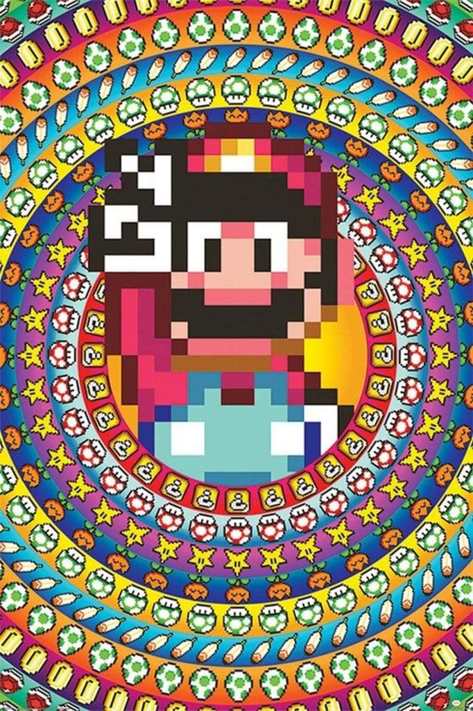 Poster nintendo super mario power ups