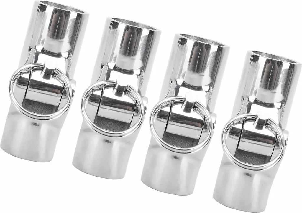 Connecteur Tube Bateau 22mm Inox - Joint Articulé pour Main Courante Marine