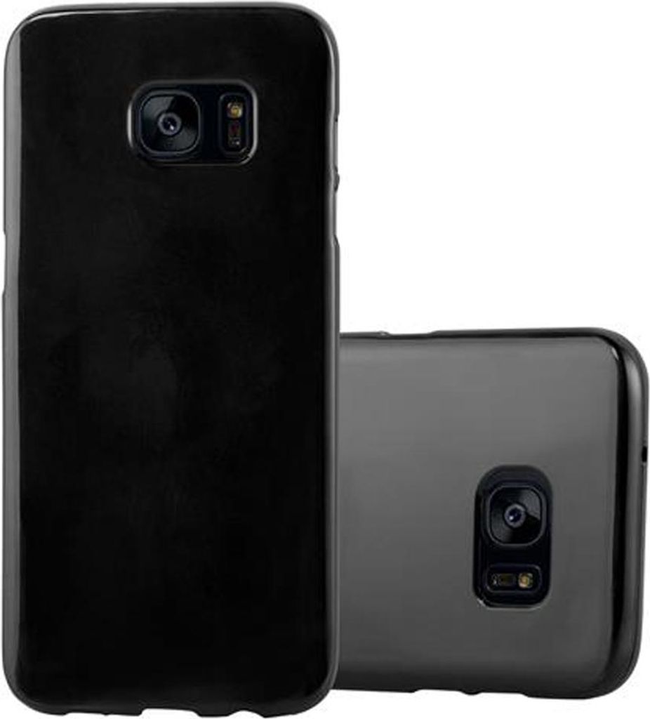 Cadorabo Schutzhülle für Samsung Galaxy S7 EDGE Hülle in Schwarz TPU Etui Hülle Case Cover