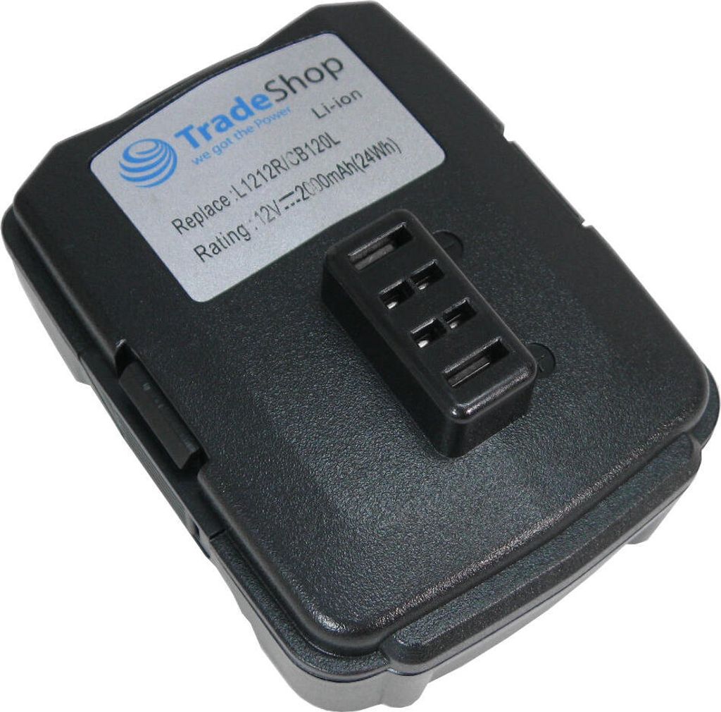 Trade-Shop Li-Ion Werkzeug Akku 12V / 2000mAh ersetzt Ryobi AEG 130503008 5132000046 BPL-1213 RB12L13