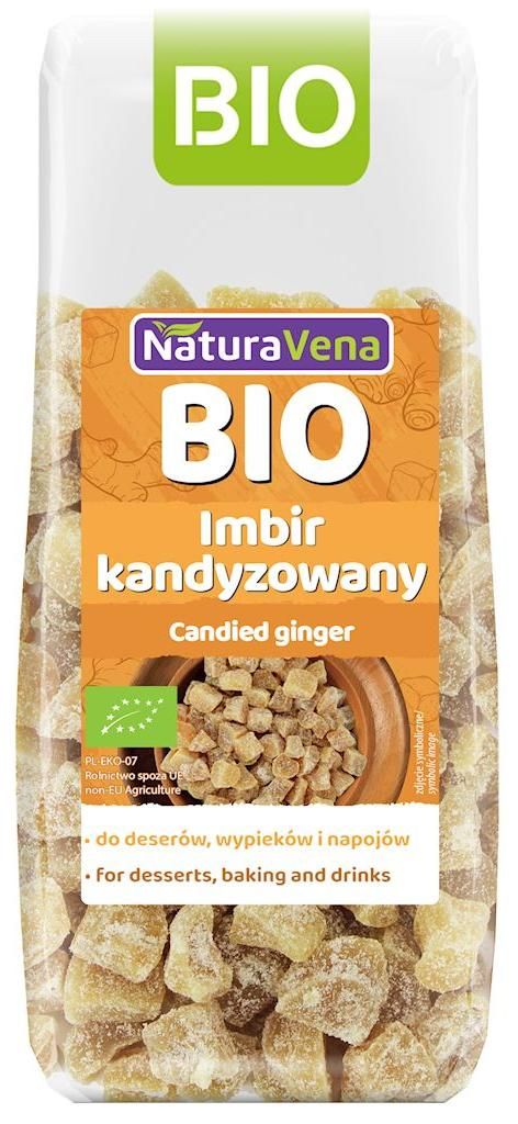 IMBIR KANDYZOWANY BIO 100 g - NATURAVENA