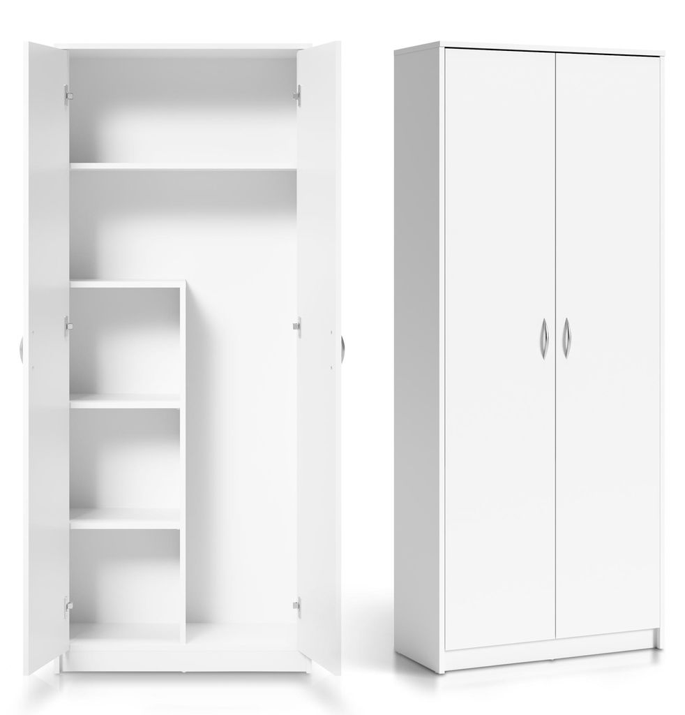 Armoire multi-usages Armoire à balais blanche 74cm Largeur Image du produit 