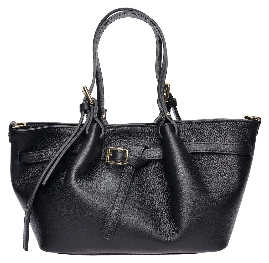 Luisa Vannini Tote bag SS26 LV 1010T Nero - Sac à main chic en cuir noir