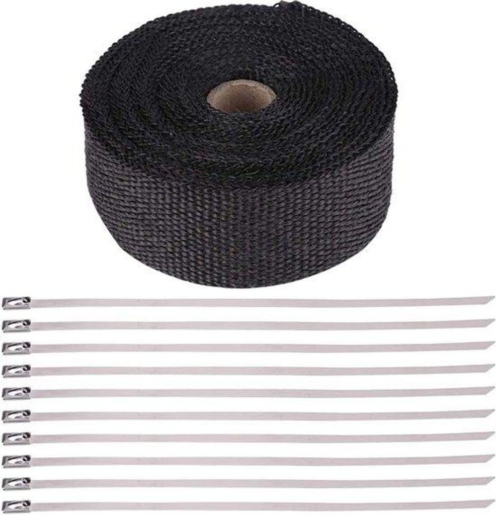 Isolierband selbstklebend warmereflektierend mit Metallstreifen Glasfaserschwarz 16ft
