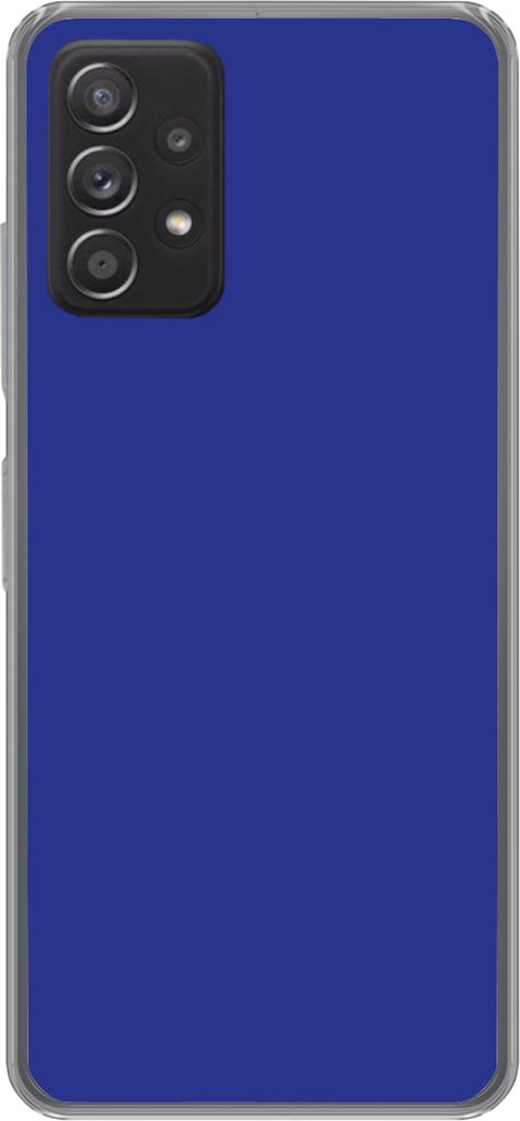 MuchoWow Handyhülle Schutzhülle Hülle für Telefoonhoesje Samsung Galaxy A33 5G Blau - Einfarbig - Dunkelblau Silikon Softcase Handy Hülle - ...