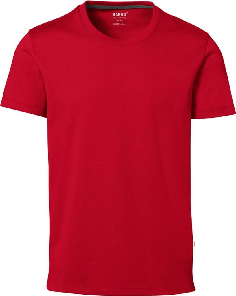 HAKRO Baumwolle Tec T-Shirt Herren #269 Gr. S rot
