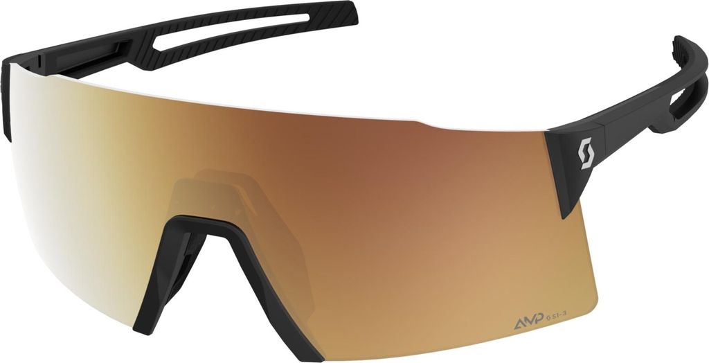 Scott Shield Compact Light Sensitive Sonnenbrille black AMP LS gold chrome S1-3