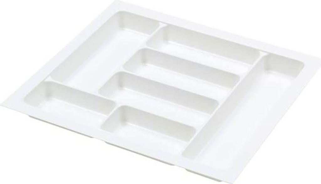 Besteckeinsatz für 60 cm Schublade Kunststoff Verkehrsweiß 500 - 540 mm