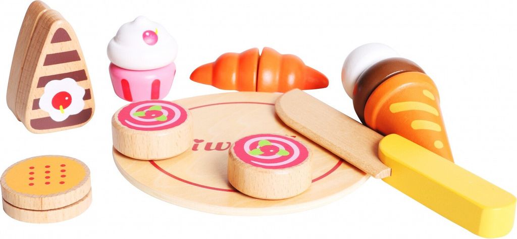 Hlzerne Lebensmittel Kuchen Cupcakes Eiscreme Produktbild 