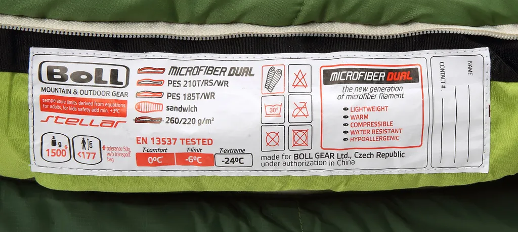 Duvet Boll Stellar Zip bleu version gauche pour camping et trekking - 2