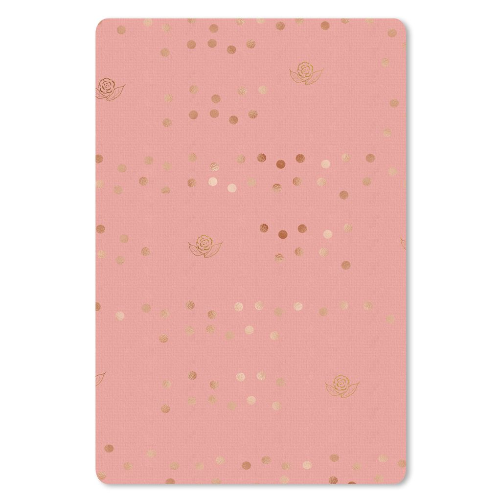 MuchoWow Mauspad Mousepad Muster - Rosa - Rosen - Luxus 18x27 cm - Mousepads - Maus Mat - Pad - Mausunterlage