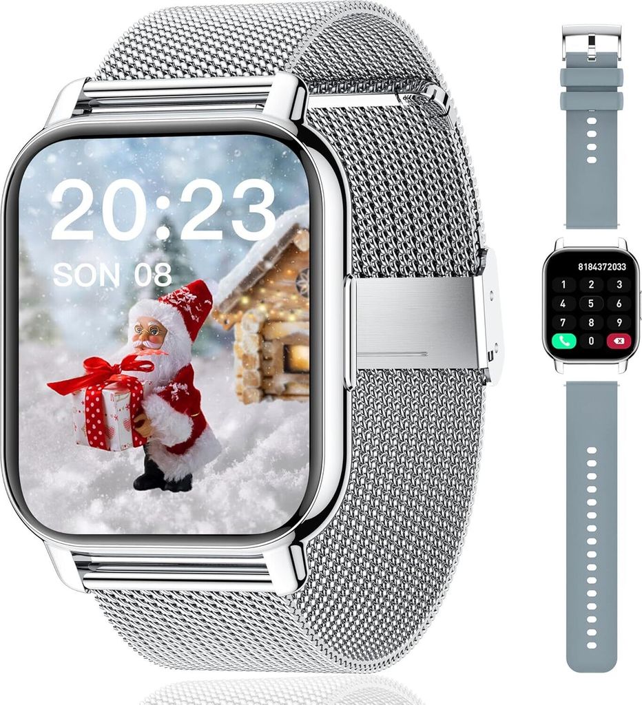 Smartwatch für Damen & Herren 1,85 Zoll Touch-Farbdisplay Produktbild 