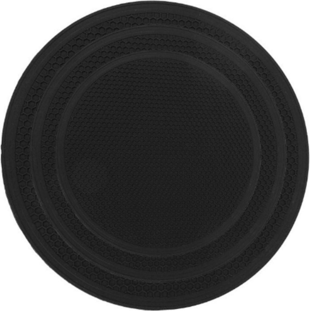 INF Rutschfestes, hitzebeständiges Silikon-Untersetzer-Set (3er-Pack) Schwarz