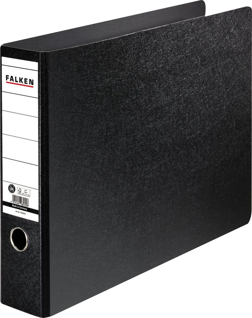Falken Ordner N80 11285970 DIN A3 quer 80mm Hartpappe schwarz