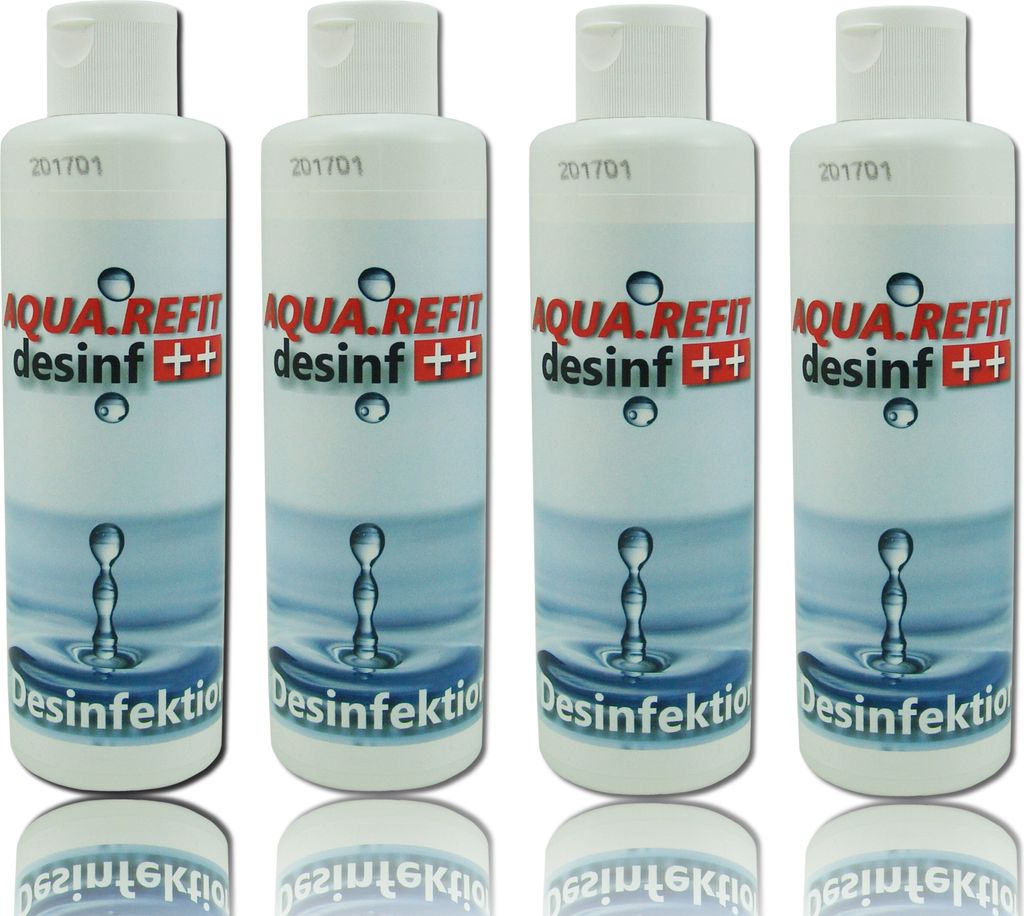 4X AQUA.REFIT desinf 125 ml mit Klappscharnierverschluss
