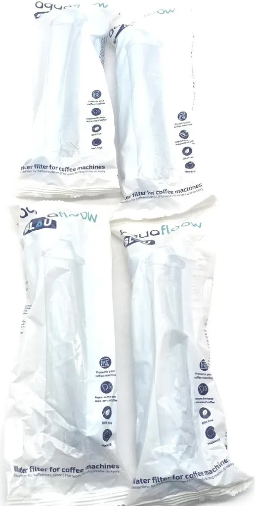 Filtre Aquafloow Bleu anti-calcaire pour machine Jura - Pack de 4 unités