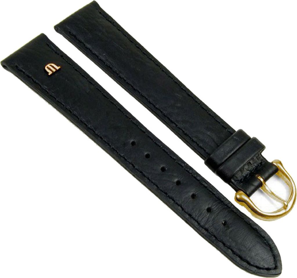 Maurice Lacroix Uhrenarmband Büffelkalb Leder schwarz XL 20898G, Stegbreite:16mm