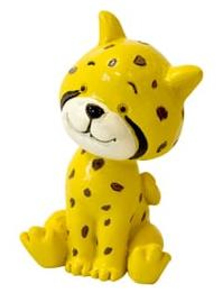 Gepard-Figur aus Harz sitzend 3,5 cm - Einheitsgröße