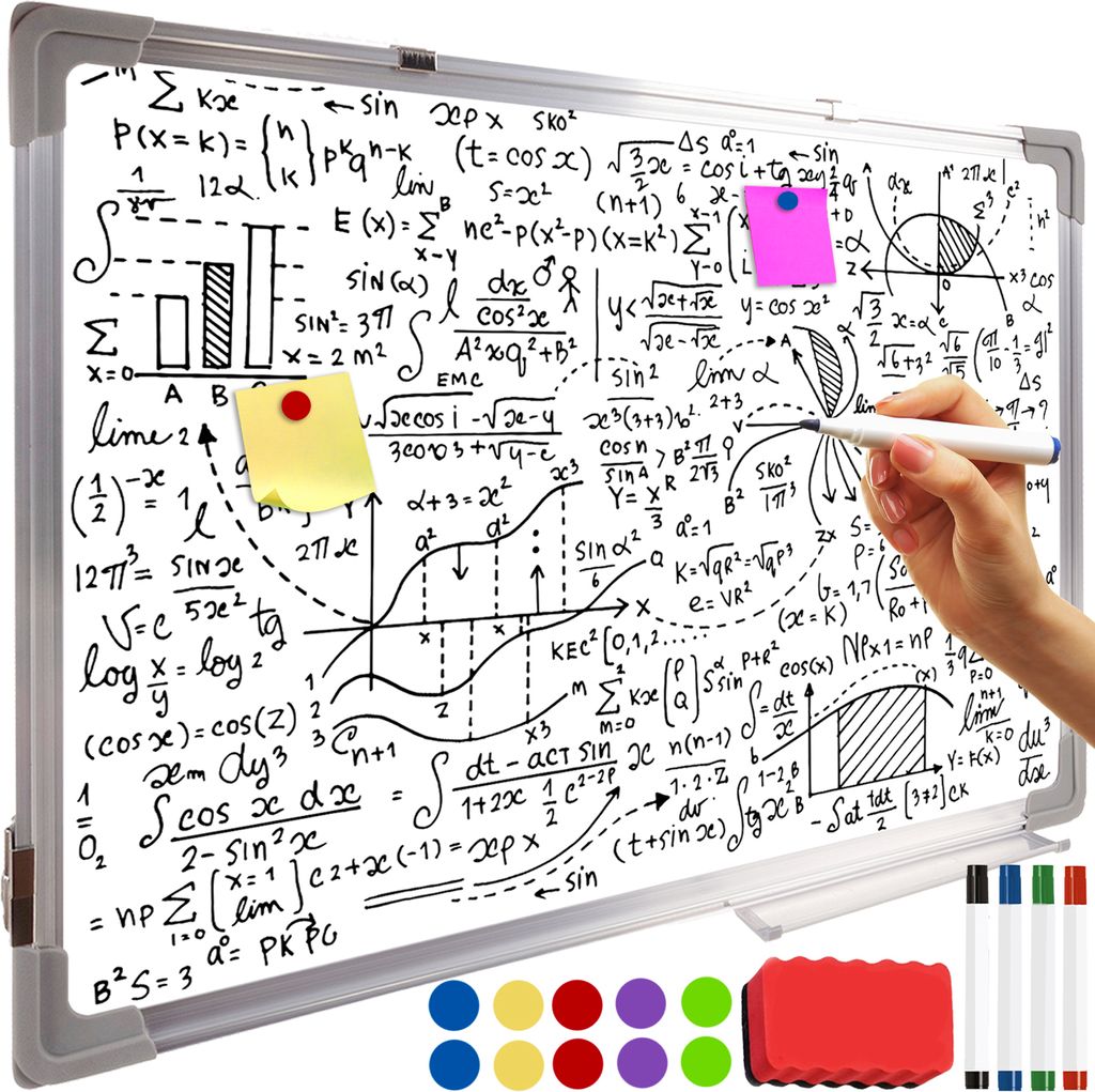 Tablica magnetyczna 90x60 cm 4 markery 10 magnesów gąbka Zdjęcie produktu 