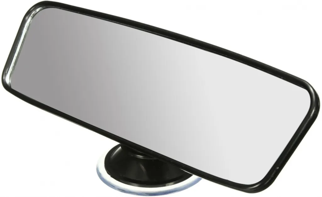 Rétroviseur intérieur avec ventouse 18 x 6 cm noir pour voiture et van
