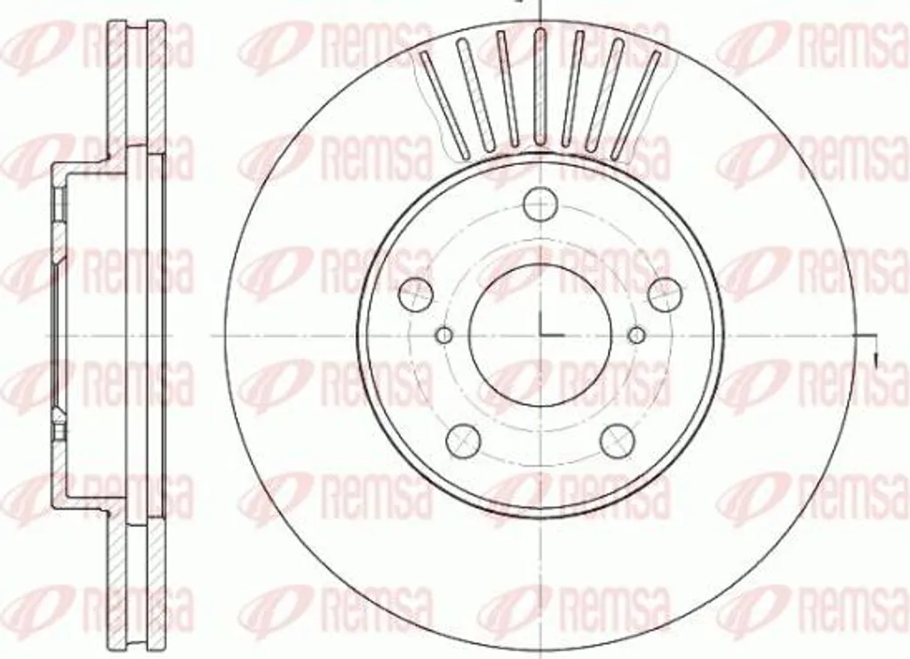 Disque de frein haute durabilité REMSA 6640.10 pour RAV 4 et Carens