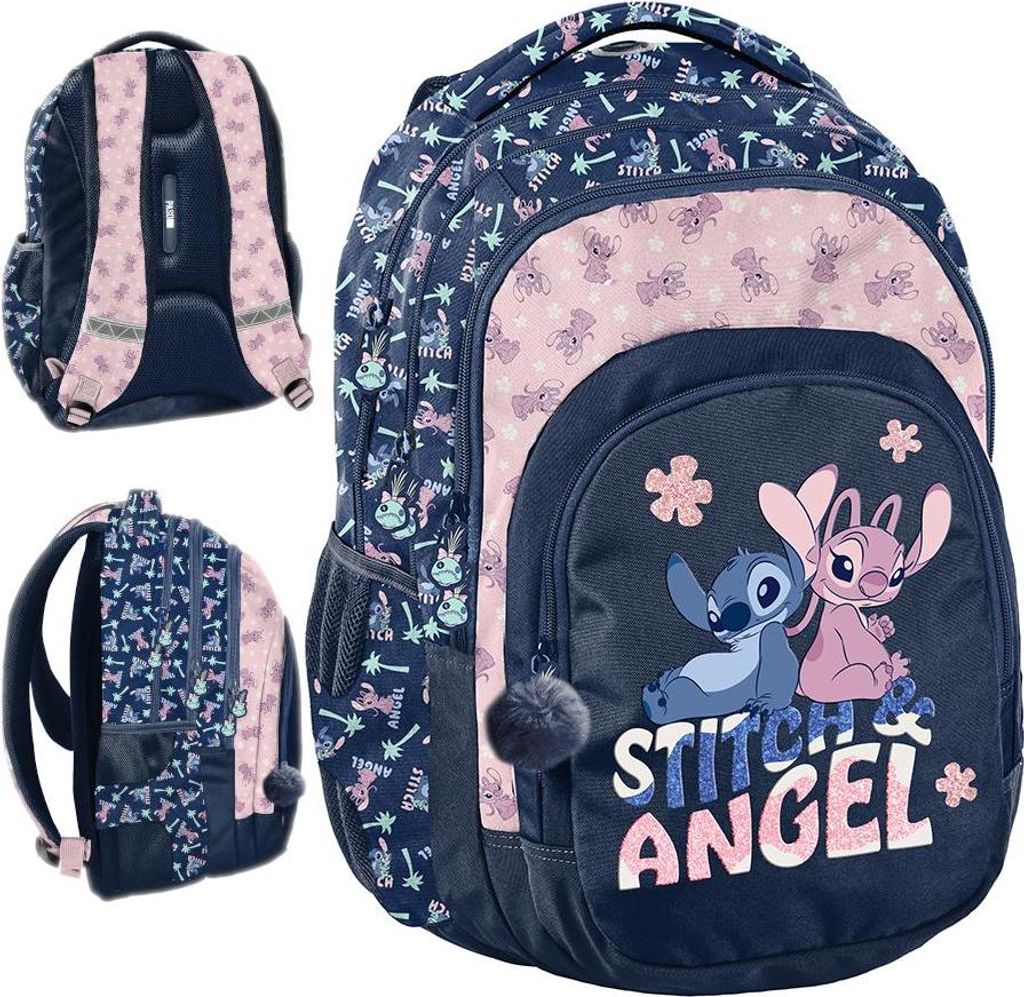 PASO Jugend-Schulrucksack für Mädchen 4.-6. Klasse Stitch Produktbild 