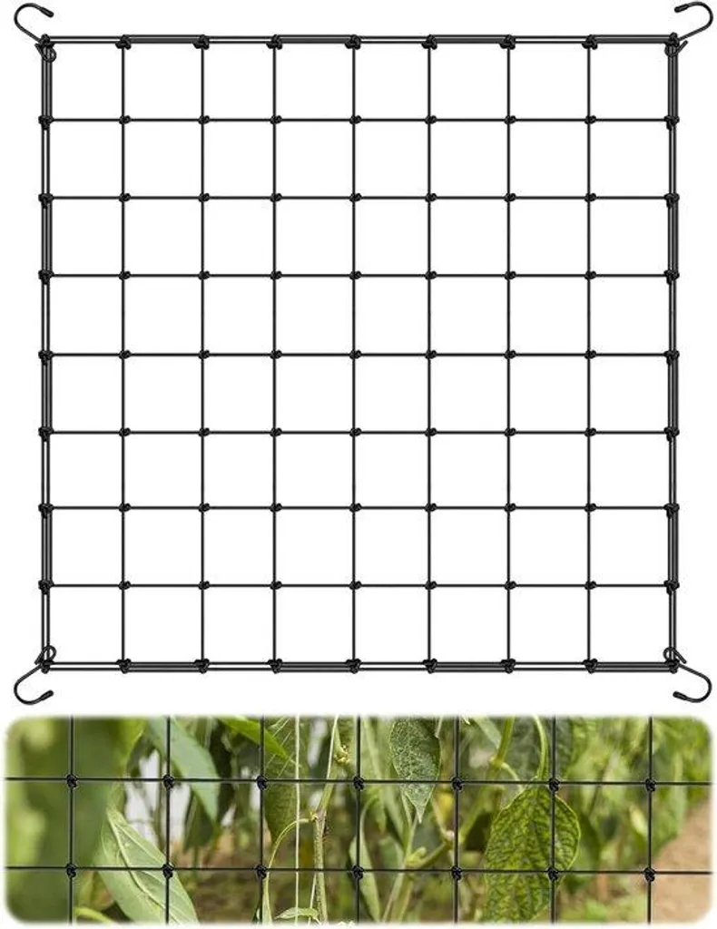 Support pour plantes d'intérieur vert structure métal 80 x 80 cm solide