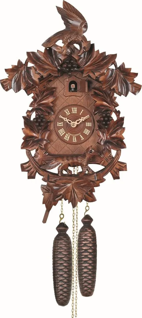 Véritable Pendule Coucou de la Forêt-Noire à Quartz et Musique 46 cm
