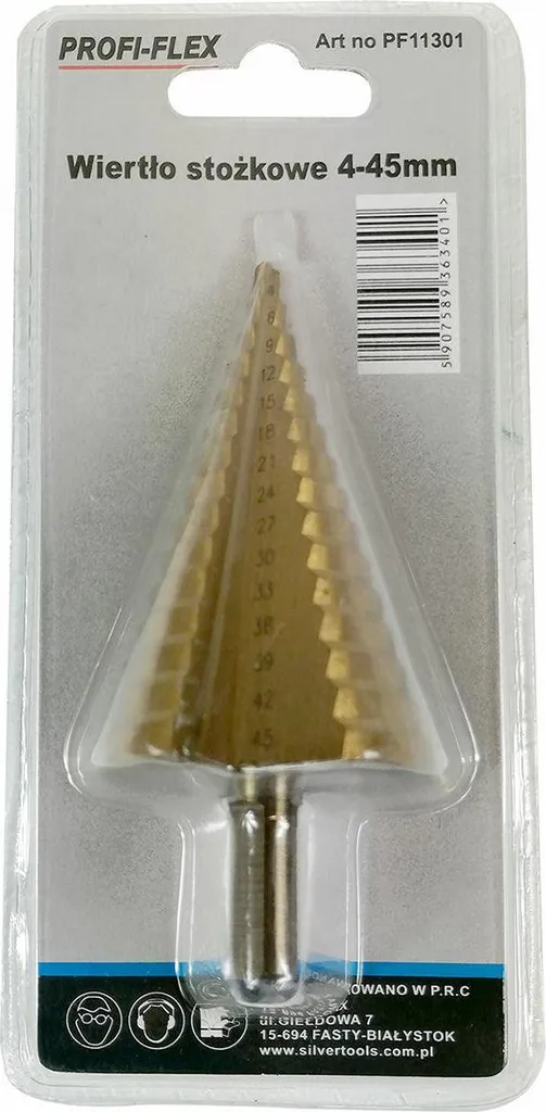 Punta Step 4-45mm per Trapano a Colonna e Manuale - Alta Qualità