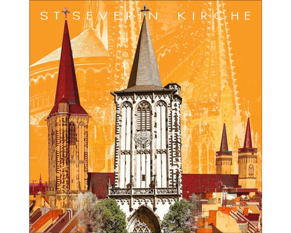 Glasbild Köln St. Severin Kirche 50x50 cm