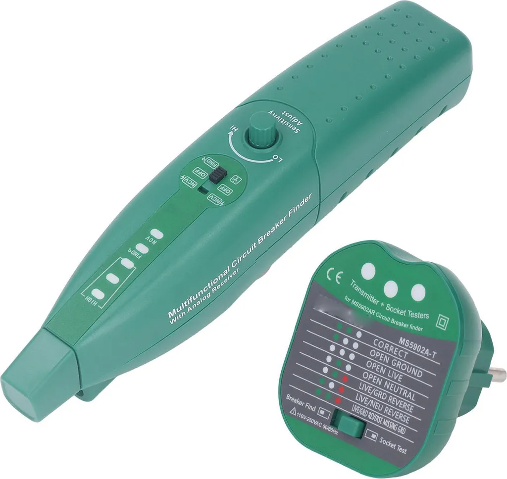 Testeur de prise MS5902A et détecteur de disjoncteur automatique MASTECH