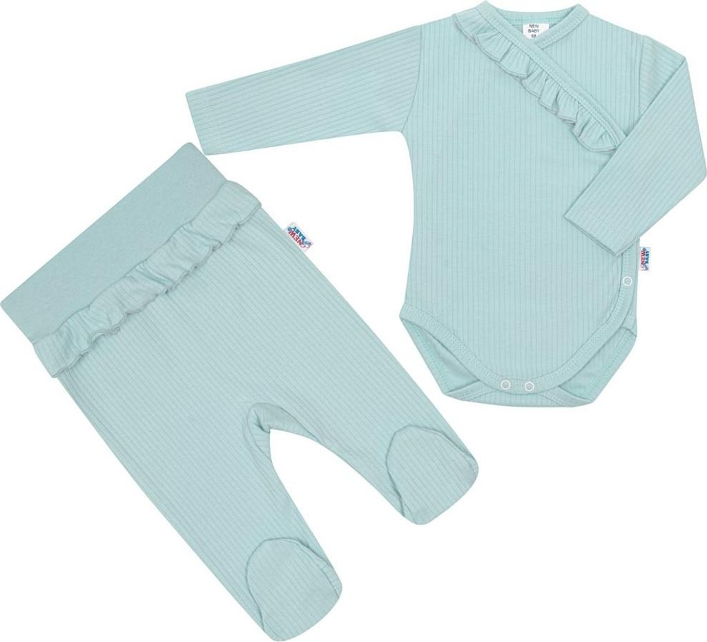 2-teiliges Säuglings-Set New Baby Stripes Eisblau, Gr. 86 (12-18m)