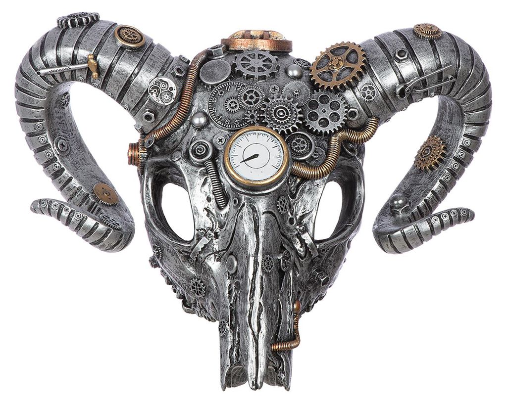 Gilde Wandobjekt, Büffel, "Steampunk Buffalo", Kunstharz, Zdjęcie produktu 